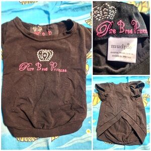 "Pure Bred Princess" Rhinestone Embellished Dog/Pet Shirt, Size XS/S